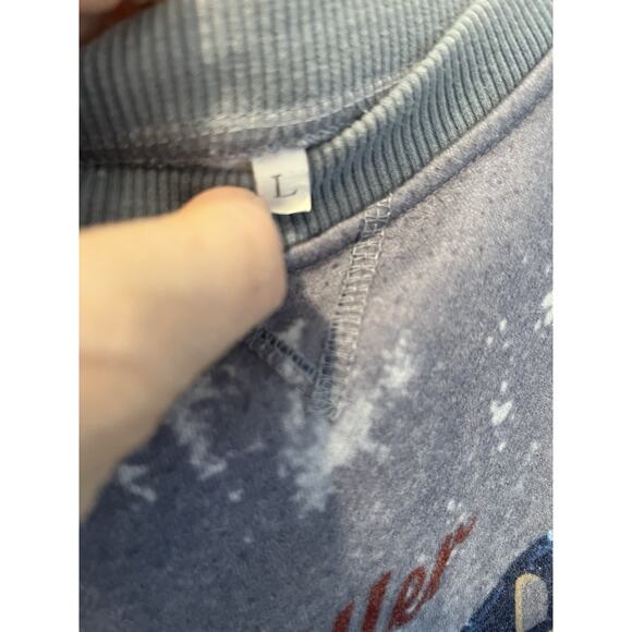 Miller Lite Pilsner Beer Sweatshirt Long Sleeve Pullover Tie Dye size Large - Picture 5 of 6